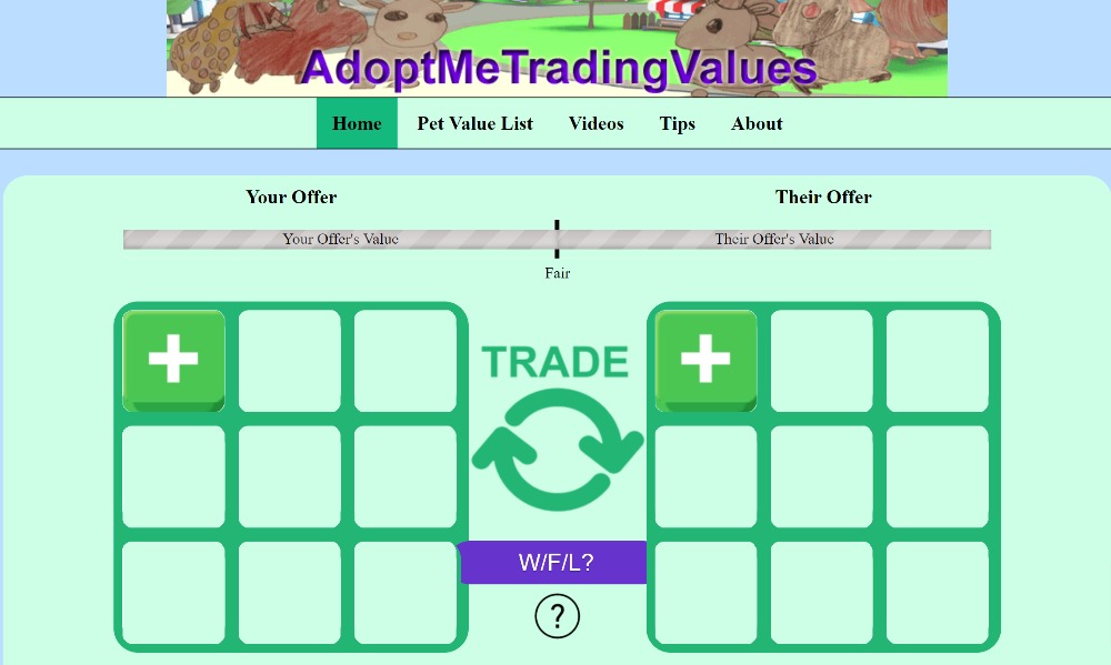 Roblox Adopt Me Trading Values - Register/Profile